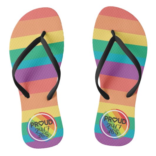 LGBTQ Pride-regenboogvlag Teenslippers (Voetbed)