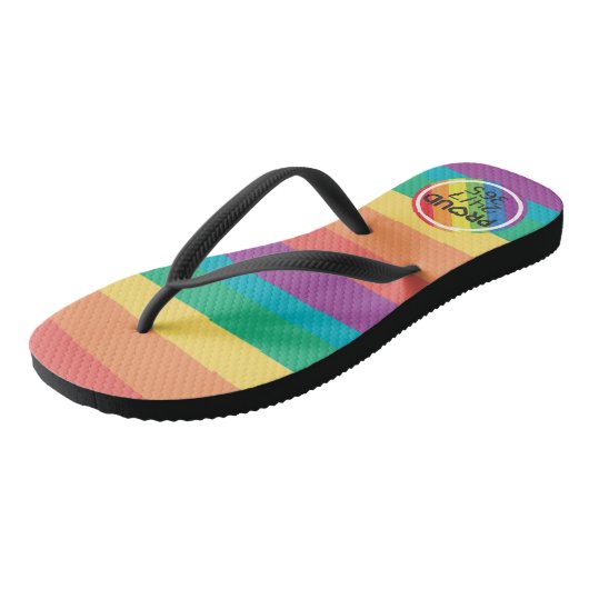 LGBTQ Pride-regenboogvlag Teenslippers (Schuin)