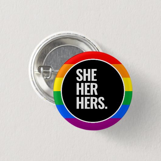 LGBTQ Pride Ronde Button 3,2 Cm (Voorkant /achterkant)