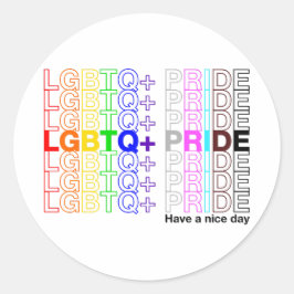 LGBTQ+ Pride Ronde Sticker