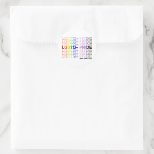 LGBTQ+ Pride Ronde Sticker (Tas)