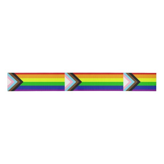 LGBTQ+ Pride Satin Ribbon Grosgrain Lint (Voorkant)