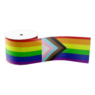 LGBTQ+ Pride Satin Ribbon Grosgrain Lint