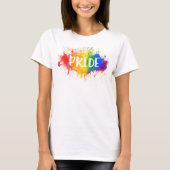 LGBTQ Pride Splash Waterverf Rainbow-T-shirt T-shirt (Voorkant)