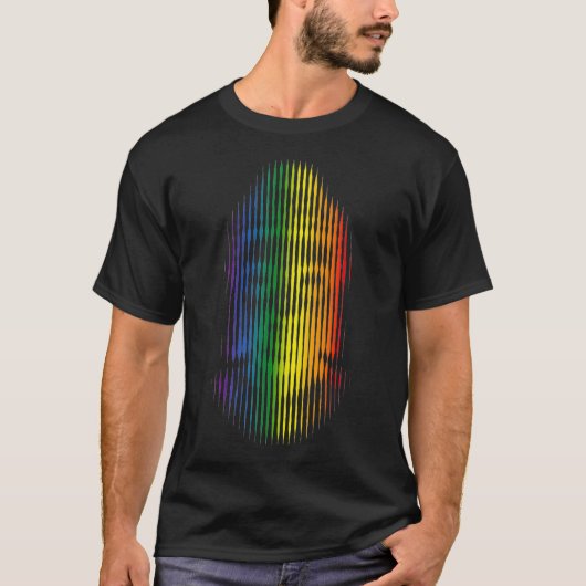 LGBTQ Pride Style Siddhartha Gautama Buddha Medita T-shirt (Voorkant)