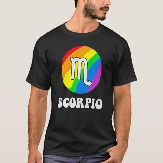 Lgbtq Pride Sunshine Scorpio Rainbow Graphic Parad T-shirt (Voorkant)