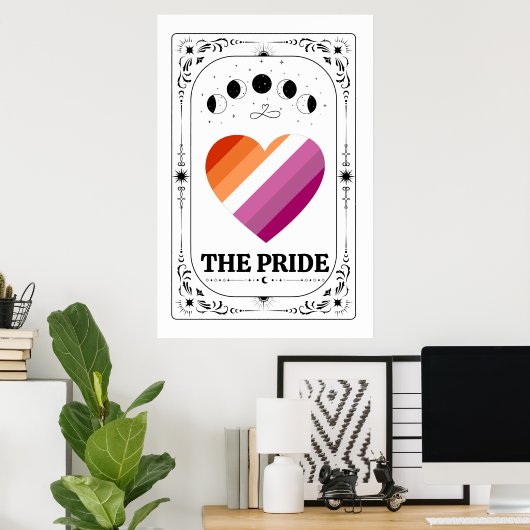LGBTQ Pride Tarot Lesbienne Homoseksueel Trans Que Poster (Thuiskantoor)