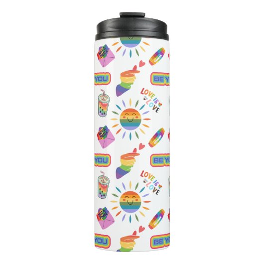 LGBTQ+ Pride Thermal Tumbler Thermosbeker (Voorkant)