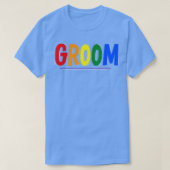 LGBTQ Pride Trouwdag Bruidegom T-Shirt (Design voorkant)
