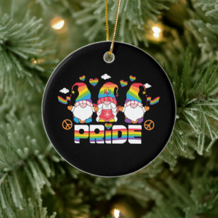 LGBTQ - Pride - Tuinkabouter - Regenboogkleur Keramisch Ornament