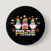 LGBTQ - Pride - Tuinkabouter - Regenboogkleur Ronde Button 7,6 Cm (Voorkant)