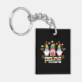 LGBTQ - Pride - Tuinkabouter - Regenboogkleur Sleutelhanger (Voorkant Links)