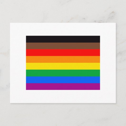 LGBTQ Pride-vlag (8 Strepen) Briefkaart (Voorkant)