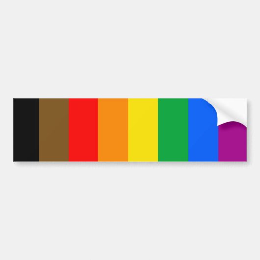 LGBTQ Pride-vlag (8 Strepen) Bumpersticker (Voorkant)