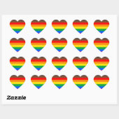 LGBTQ Pride-vlag (8 Strepen) Hart Sticker (Vel)
