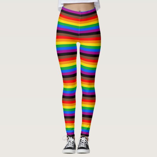 LGBTQ Pride-vlag (8 Strepen) Leggings (Voorkant)