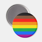 LGBTQ Pride-vlag (8 Strepen) Magneet (Voorkant / Achterkant)