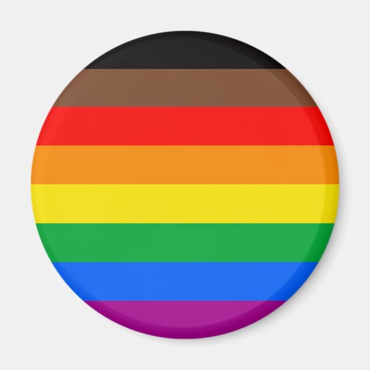 LGBTQ Pride-vlag (8 Strepen) Magneet (Voorkant)