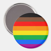 LGBTQ Pride-vlag (8 Strepen) Magneet (Voorkant / Achterkant)