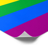 LGBTQ Pride-vlag (8 Strepen) Poster (Hoek)