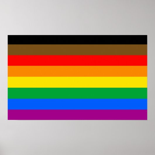 LGBTQ Pride-vlag (8 Strepen) Poster (Voorkant)