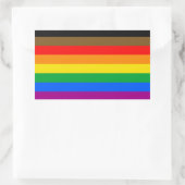 LGBTQ Pride vlag (8 strepen) Rechthoekige Sticker (Tas)