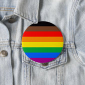 LGBTQ Pride-vlag (8 Strepen) Ronde Button 4,0 Cm (In situ)