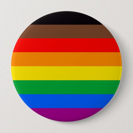 LGBTQ Pride-vlag (8 Strepen) Ronde Button 4,0 Cm (Voorkant)