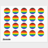 LGBTQ Pride vlag (8 strepen) Ronde Sticker (Vel)