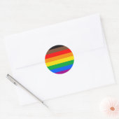 LGBTQ Pride vlag (8 strepen) Ronde Sticker (Envelop)