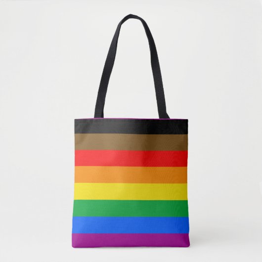 LGBTQ Pride-vlag (8 Strepen) Tote Bag (Voorkant)