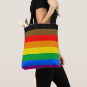 LGBTQ Pride-vlag (8 Strepen) Tote Bag (Dichtbij)