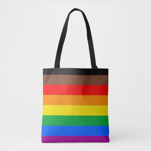 LGBTQ Pride-vlag (8 Strepen) Tote Bag (Voorkant)