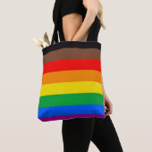 LGBTQ Pride-vlag (8 Strepen) Tote Bag (Dichtbij)