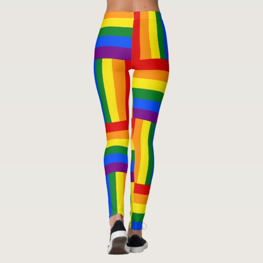 LGBTQ+ Pride vlag Geïnspireerde Leggings (Achterkant)
