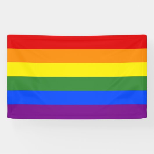 LGBTQ Pride Vlag Regenboog Strepen Spandoek (Horizontaal)