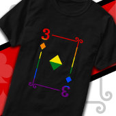 LGBTQ Pride vlag Speelkaarten Drie 3 Diamonds T-shirt