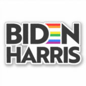 LGBTQ Pride voor Biden Harris Sticker (Voorkant)