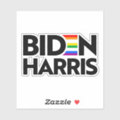 LGBTQ Pride voor Biden Harris Sticker (Vel)