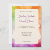 LGBTQ Pride Wedding Love is liefde regenboog Aankondiging (Voorkant)