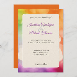 LGBTQ Pride Wedding Love is liefde regenboog Aankondiging