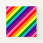 LGBTQ Pride Witte Hart Diagonale Strepen Notitieboek (Achterkant)