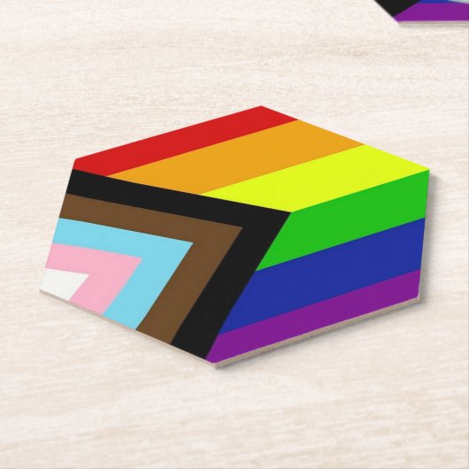 LGBTQ+ Prioriteit Kartonnen Onderzetters (Schuin)