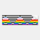 LGBTQ Progress Ally Pride Flag Bumpersticker (Voorkant)