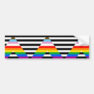 LGBTQ Progress Ally Pride Flag Bumpersticker