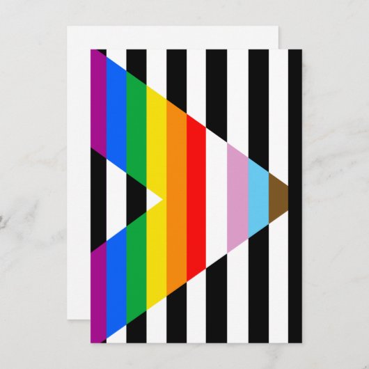 LGBTQ Progress Ally Pride Flag Feestdagenkaart (Voorkant / Achterkant)