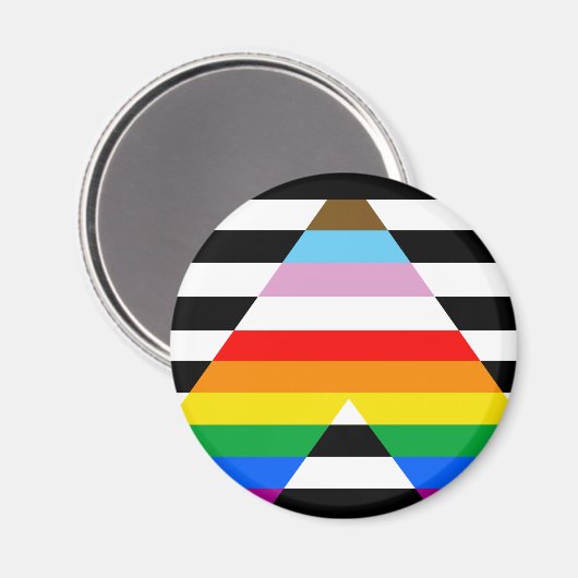 LGBTQ Progress Ally Pride Flag Magneet (Voorkant / Achterkant)