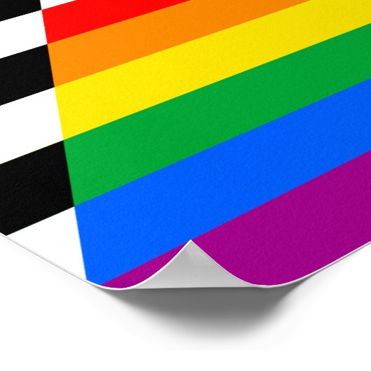 LGBTQ Progress Ally Pride Flag Poster (Hoek)