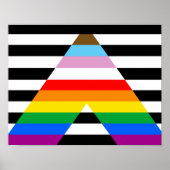 LGBTQ Progress Ally Pride Flag Poster (Voorkant)
