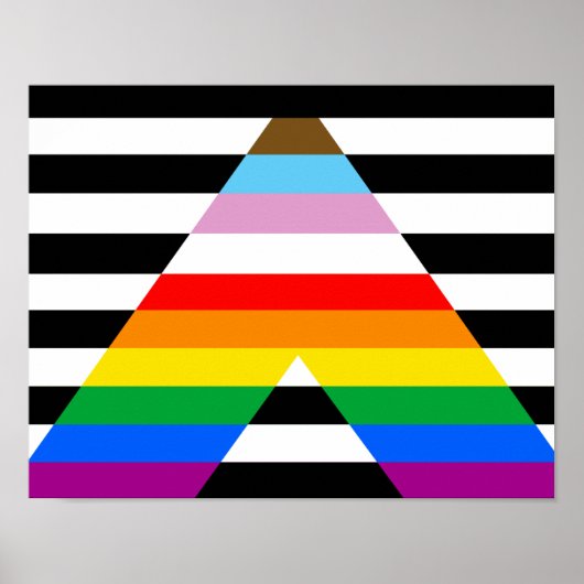 LGBTQ Progress Ally Pride Flag Poster (Voorkant)